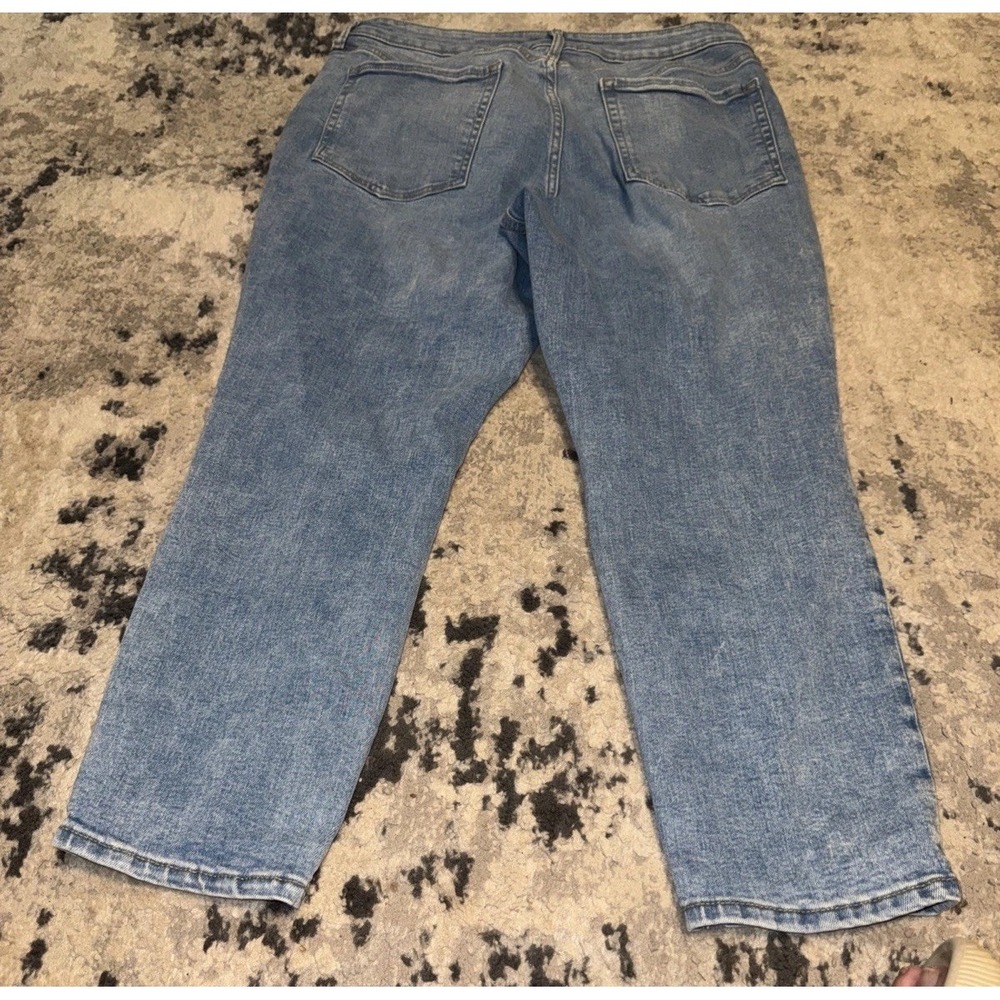 Old Navy O.G. Straight Jeans Womens Sz 16 (34 X 25) Short Light Wash